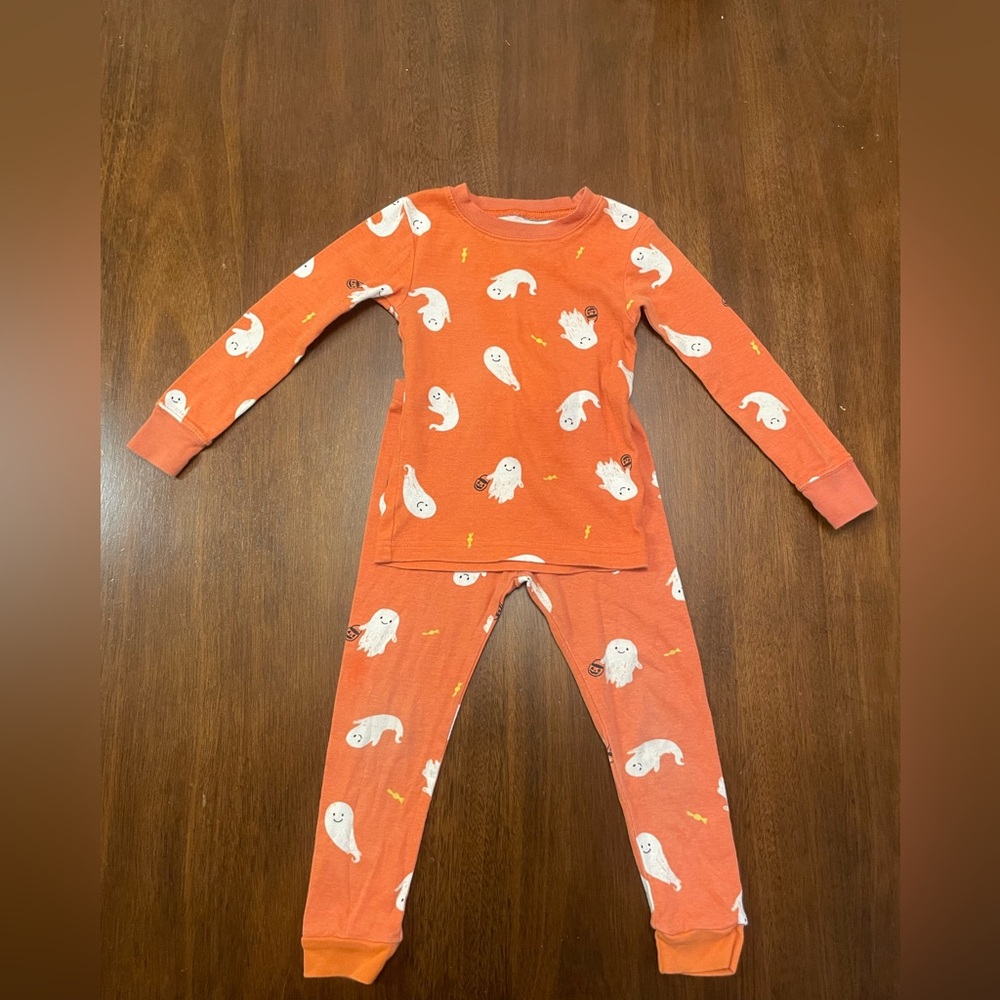 Carter's Orange Ghost Pajama Set
